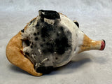 Raku Zoo Hedgehog Whistle by Chris Moses, Signed by Artist
