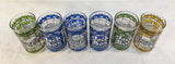 Coca-Cola Jack In The Box Stained Glass Collectible Tumblers - Set of 6