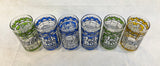 Coca-Cola Jack In The Box Stained Glass Collectible Tumblers - Set of 6