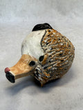 Raku Zoo Hedgehog Whistle by Chris Moses, Signed by Artist