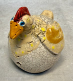Raku Zoo Chicken Whistle by Chris Moses, Signed by Artist