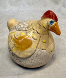 Raku Zoo Chicken Whistle by Chris Moses, Signed by Artist