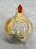 Raku Zoo Chicken Whistle by Chris Moses, Signed by Artist