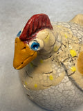 Raku Zoo Chicken Whistle by Chris Moses, Signed by Artist