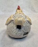 Raku Zoo Chicken Whistle by Chris Moses, Signed by Artist