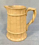 Stoneware Pitcher with Bamboo and Rope Design