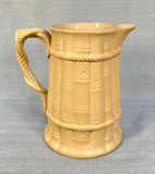 Stoneware Pitcher with Bamboo and Rope Design