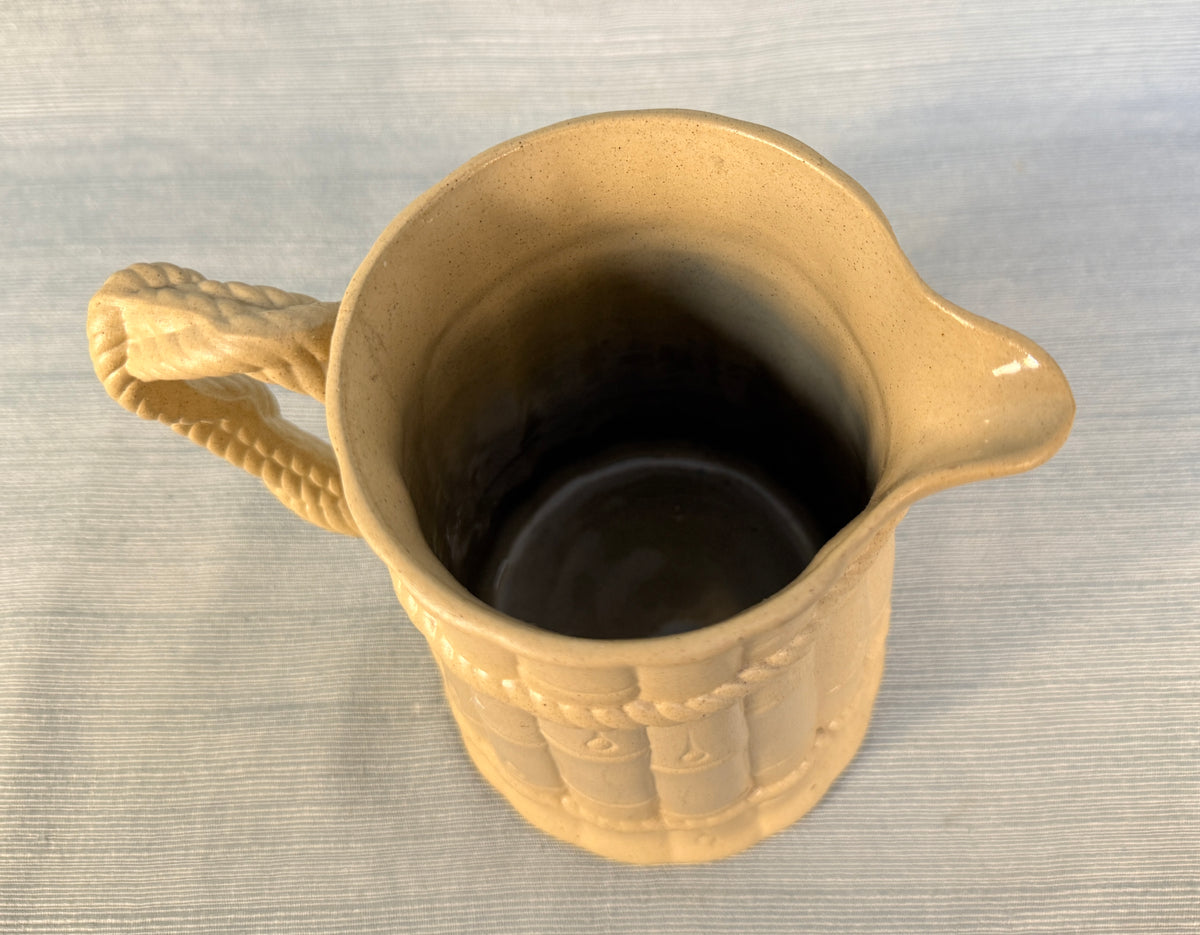 Stoneware Pitcher with Bamboo and Rope Design – Second Life Upscale Thrift