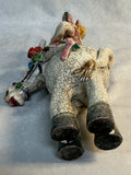 Raku Zoo Horse Rider Whistle Figurine by Chris Moses, Signed by Artist
