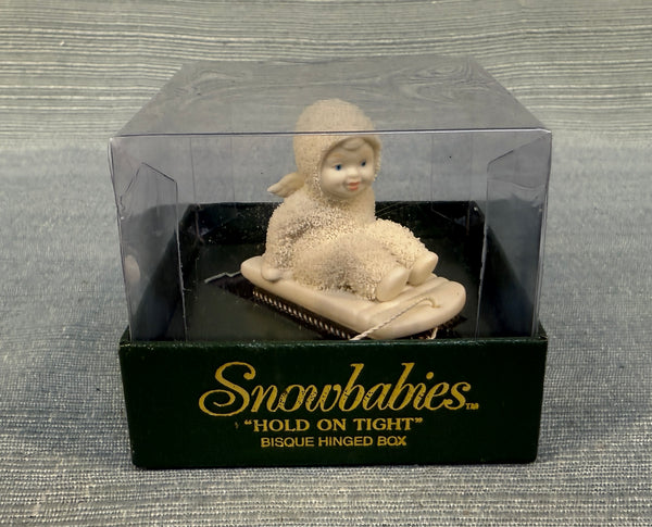 Dept. 56 Snowbabies Hold On Tight Tinket Box - Like New!
