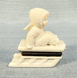 Dept. 56 Snowbabies Hold On Tight Tinket Box - Like New!
