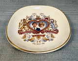 1981 Charles & Diane Wedding Trinket Dish Royal Falcon Ironware
