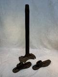 Antique Eclipse Cobbler's Shoe Form Stand with 2 Molds