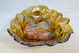 Indiana Glass Loganberry Harvest Gold Vintage Carnival Glass Bowl