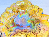 Indiana Glass Loganberry Harvest Gold Vintage Carnival Glass Bowl
