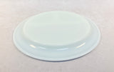 Vintage Pyrex Tableware, 9.5" Milk Glass Divided Plate with Double Green Rings - Lot of 4