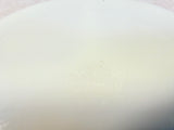 Vintage Pyrex Tableware, 9.5" Milk Glass Divided Plate with Double Green Rings - Lot of 4