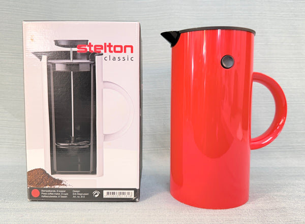EM Stelton Classic French Press - Red, Brand New!