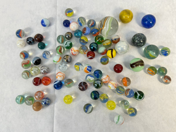 Vintage Marbles Set - Lot of 81 of Various Sizes