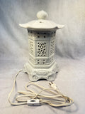 White Ceramic Blanc de Chine Lantern 12" Lamp