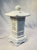 White Ceramic Blanc de Chine Lantern 12" Lamp