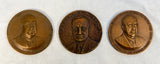 Frederick H. Ecker Metropolitan Life Insurance Co. Medallions, 1933 & 1956 - Lot of 3