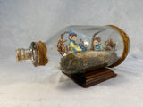 Vintage Elf Scene in a Bottle