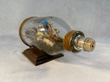 Vintage Elf Scene in a Bottle