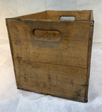 Springtime Beverages Sheboygan, Wis. Wooden Bottle Crate - Green Lettering