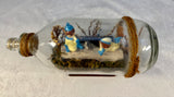 Vintage Elf Scene in a Bottle