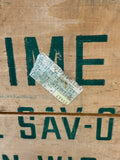 Springtime Beverages Sheboygan, Wis. Wooden Bottle Crate - Green Lettering