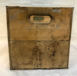 Springtime Beverages Sheboygan, Wis. Wooden Bottle Crate - Green Lettering