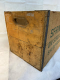 Springtime Beverages Sheboygan, Wis. Wooden Bottle Crate - Green Lettering