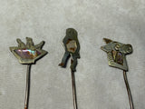 Vintage Alpaca & Taxco Mother of Pearl Cocktail Forks - Lot of 10