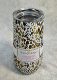 Lilly Pulitzer Gold Metallic Play Pattern 10 oz. Stainless Steel Champagne Flute
