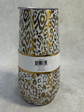 Lilly Pulitzer Gold Metallic Play Pattern 10 oz. Stainless Steel Champagne Flute
