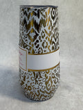 Lilly Pulitzer Gold Metallic Play Pattern 10 oz. Stainless Steel Champagne Flute