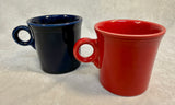 Fiesta Ring-handled Coffee Mugs, Scarlet Red & Twilight Blue - Lot of 2