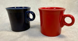 Fiesta Ring-handled Coffee Mugs, Scarlet Red & Twilight Blue - Lot of 2