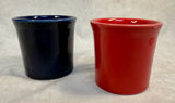 Fiesta Ring-handled Coffee Mugs, Scarlet Red & Twilight Blue - Lot of 2