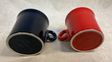 Fiesta Ring-handled Coffee Mugs, Scarlet Red & Twilight Blue - Lot of 2