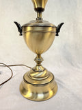 Green Stamps 1950s Table Lamp with Milk Glass Shade - Works!