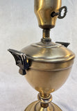 Green Stamps 1950s Table Lamp with Milk Glass Shade - Works!