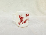 Vintage Hazel Atlas Tom and Jerry Punch Bowl and 5 Cups