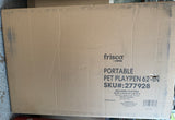 Frisco Soft-Sided Pet Playpen, Cream/Navy, 62" L x 62" W x 32" H - Brand New!