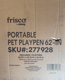 Frisco Soft-Sided Pet Playpen, Cream/Navy, 62" L x 62" W x 32" H - Brand New!