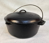 No. 10 Cast Iron 12 5/8" Dutch Oven Camp Pot