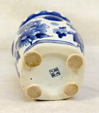 Chinoiserie 8" Blue and White Ceramic Planter Pot