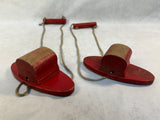 Vintage Jack Walker Children's Wooden Foot Stilts, Atlanta Toy Mfg. Co., c. 1920