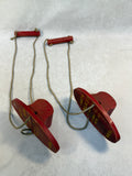 Vintage Jack Walker Children's Wooden Foot Stilts, Atlanta Toy Mfg. Co., c. 1920